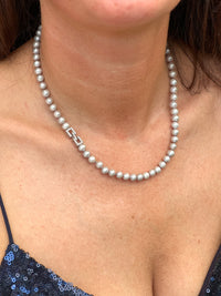Timeless Silver Pearl Necklace