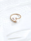 Double Pearl Ring White